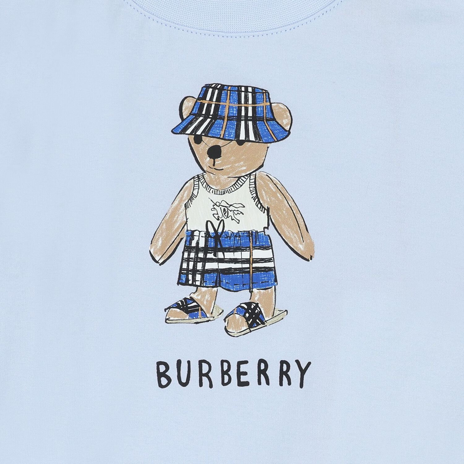 Baby Boys Blue Teddy Bear Logo Romper, 1, hi-res