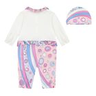 Girls White & Pink Fontane Babygrow Gift Set, 2, hi-res