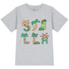 تيشيرت بالشعار باللون الرمادى للاولاد, 1, hi-res