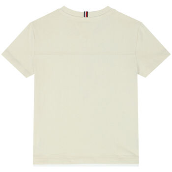 Boys Beige Logo T-Shirt