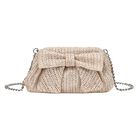 Girls Beige Bow Handbag, 2, hi-res