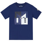 Boys Navy Blue Logo T-Shirt, 1, hi-res