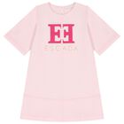 Girls Pink Logo Dress, 2, hi-res