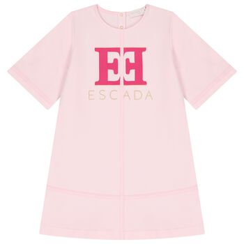 Girls Pink Logo Dress