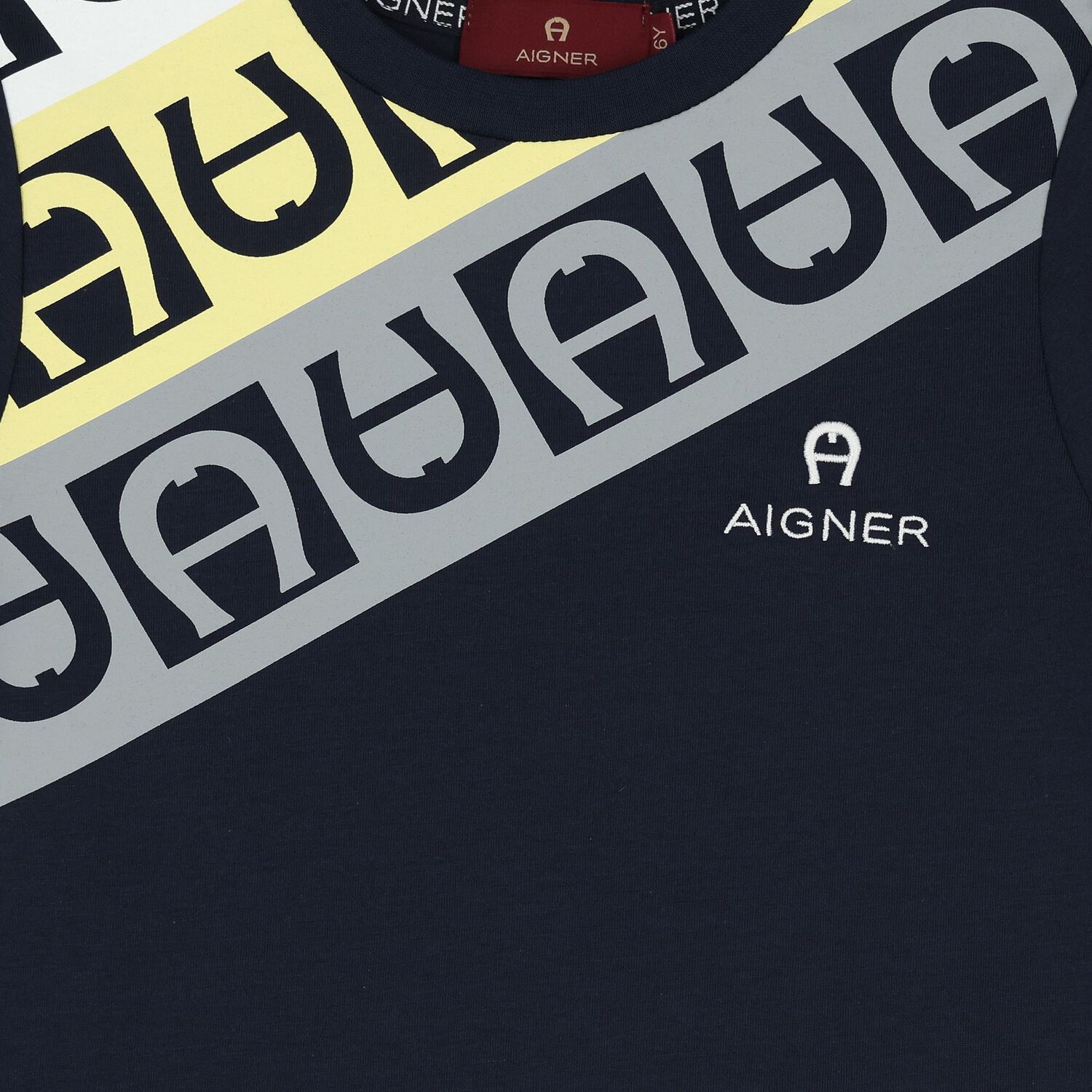 تيشيرت أولاد بالشعار باللون الكحلي, 2, hi-res