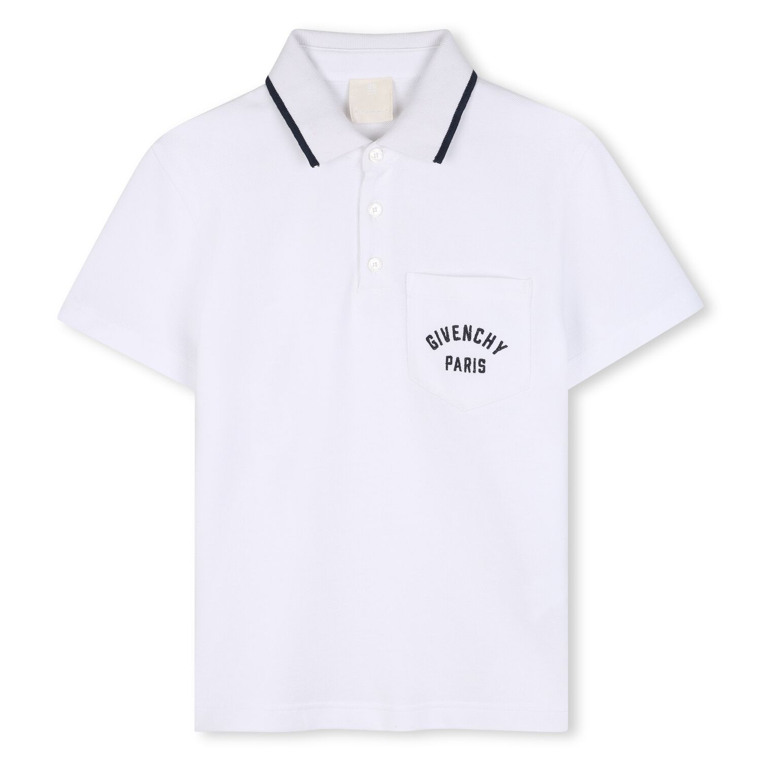 Boys White Logo Polo Shirt, 1, hi-res