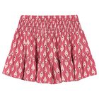 Girls Pink Honeycomb Skort, 1, hi-res
