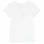 Girls White Logo T-Shirt, 1, hi-res