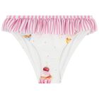 Girls Pink & White Cupcake Bikini, 1, hi-res