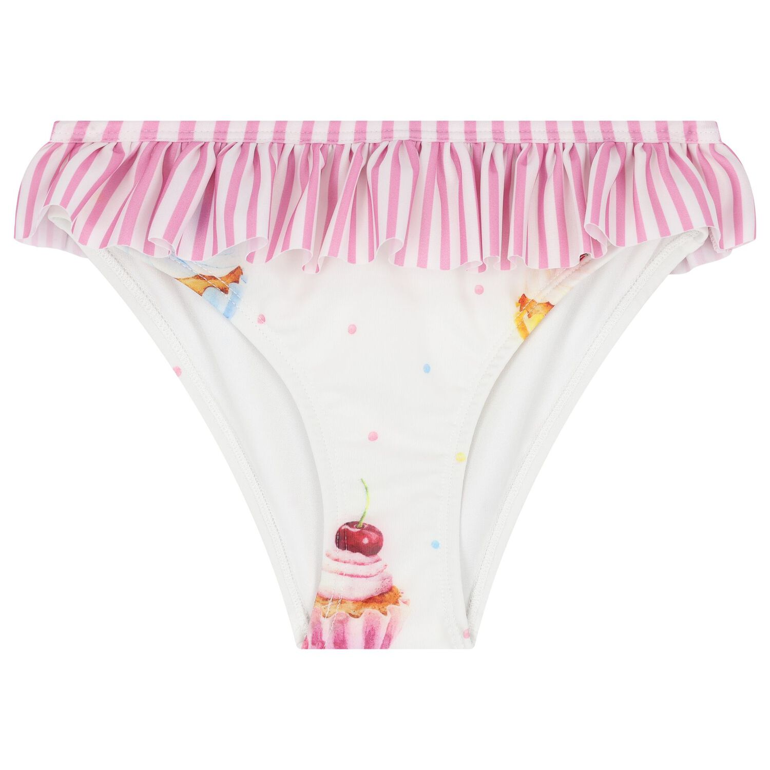 Girls Pink & White Cupcake Bikini, 1, hi-res image number null