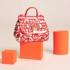 Girls White & Orange Patent Leather Majolica Handbag ( 15cm ), 1, hi-res