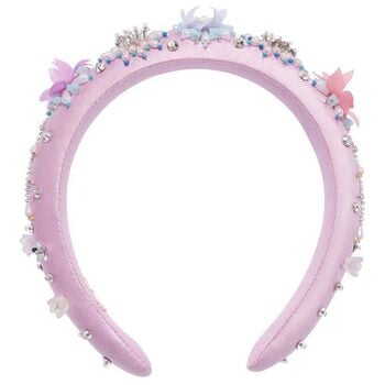 Girls Purple Embellished Headband
