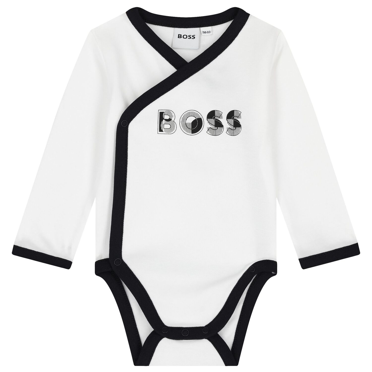 Baby Boys White & Black Logo Babygrow Gift Set, 1, hi-res