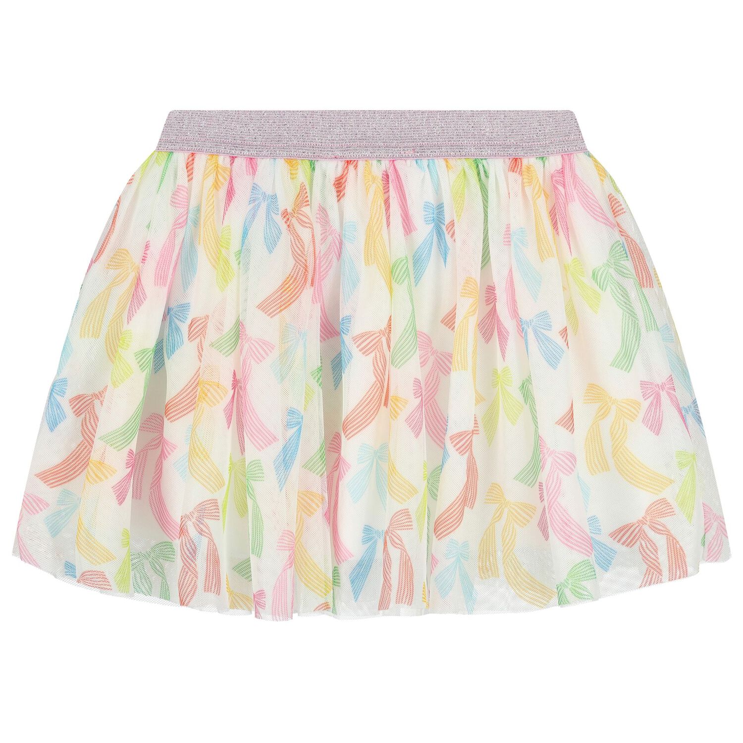 Girls White Bow Skirt Set, 1, hi-res