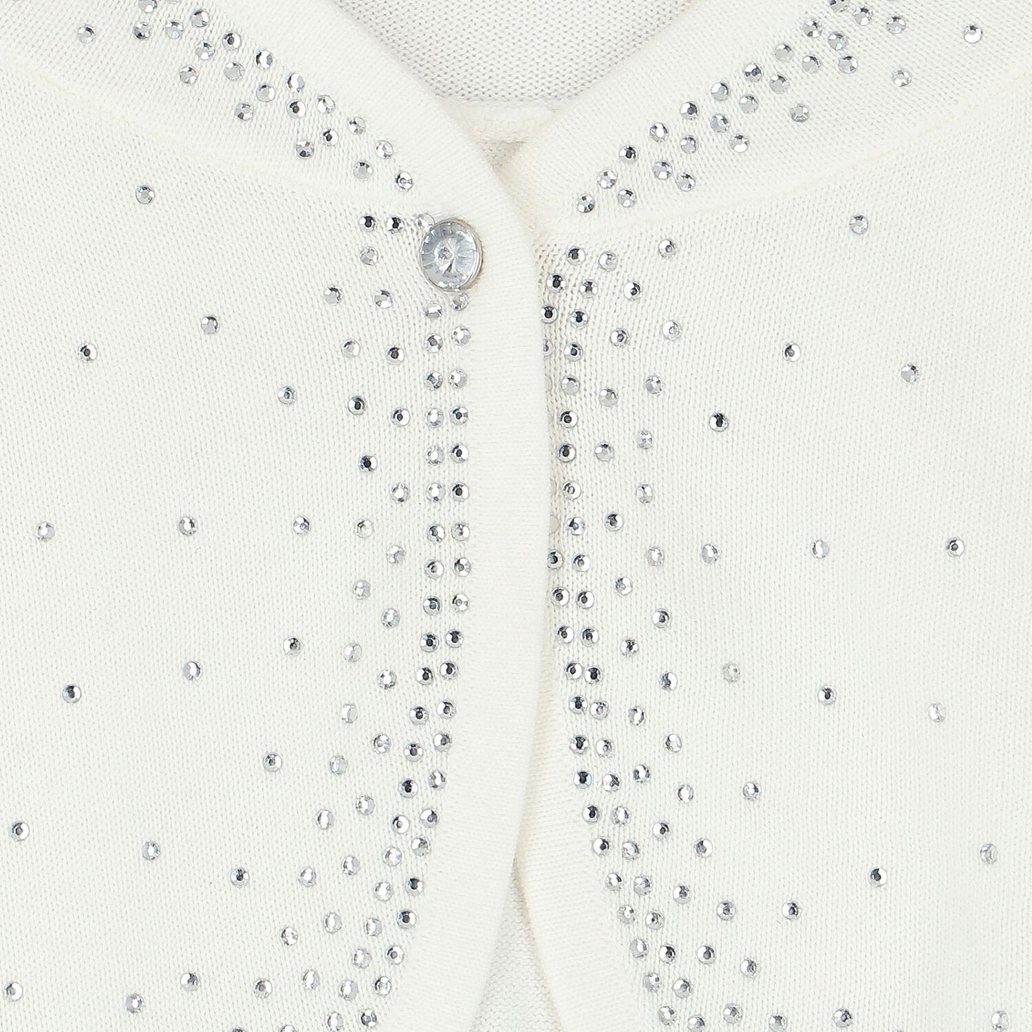 كارديجان بنات محبوك مزين باللون الأبيض, 1, hi-res image number null