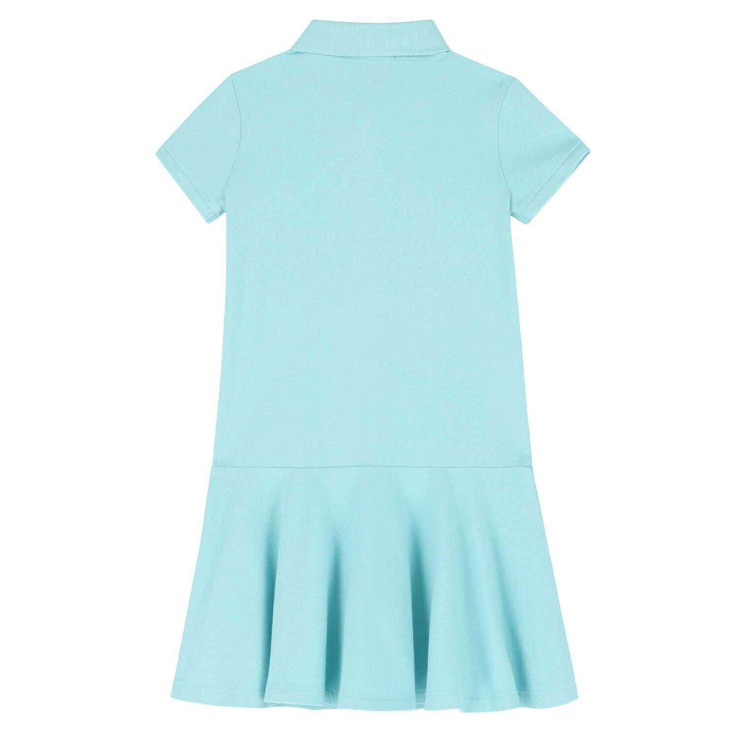 Girls Blue Logo Polo Dress , 1, hi-res