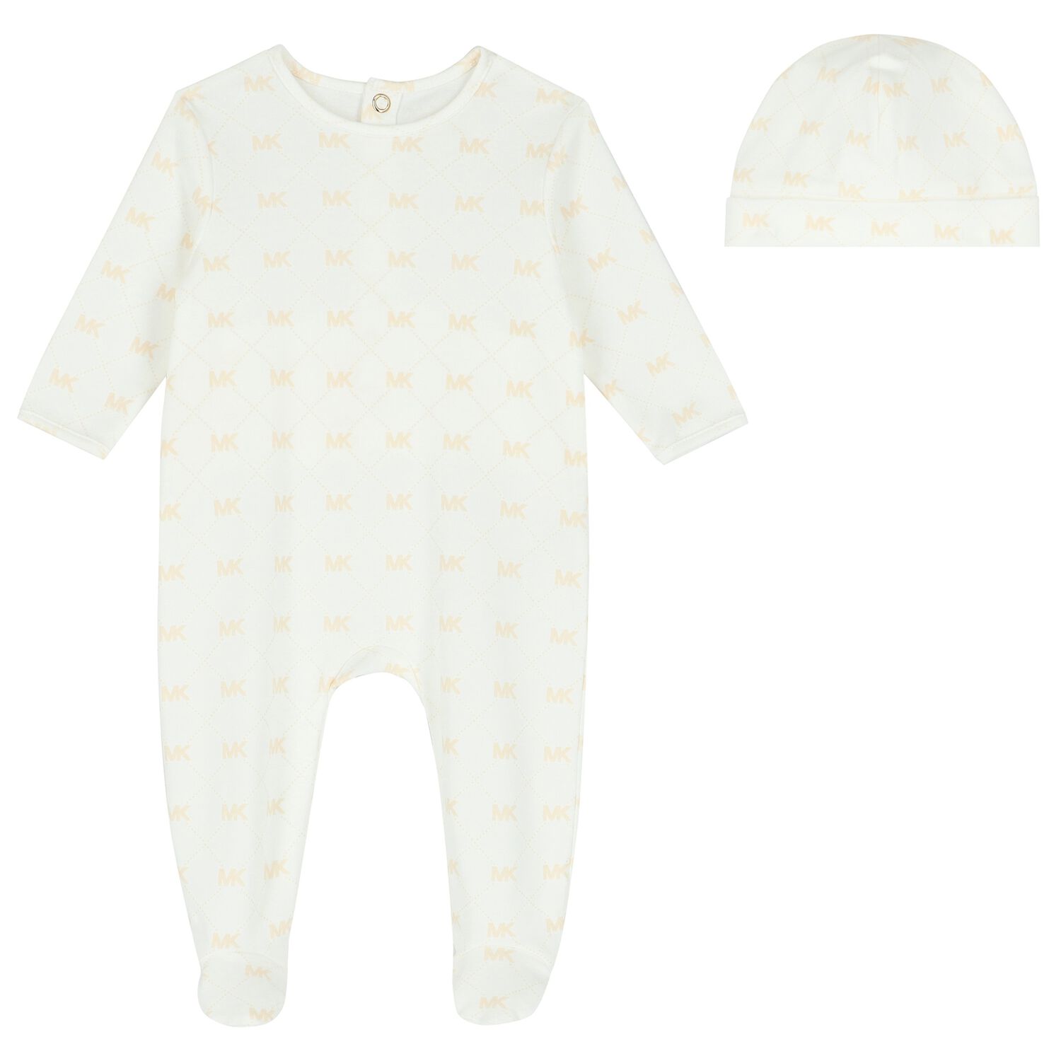 Ivory Logo Babygrow & Hat Gift Set, 1, hi-res