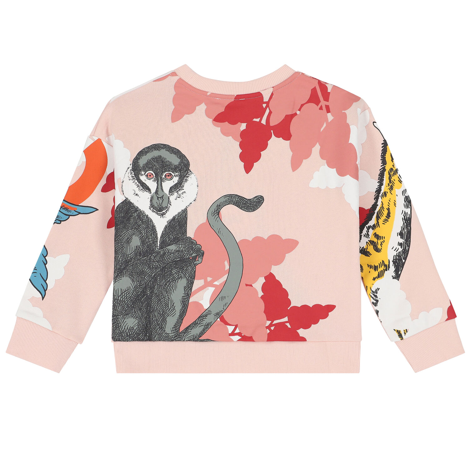 سويت شيرت بالشعار باللون الوردى للبنات, 1, hi-res