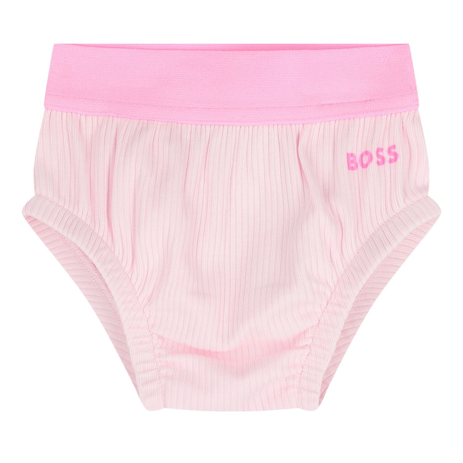 طقم فستان باللون الوردي بشعار للبنات , 1, hi-res