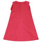 Girls Red Flower Satin Dress, 1, hi-res