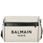 Ivory & Black Logo Baby Changing Bag, 1, hi-res