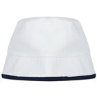 Baby Boys Blue & White Reversible Bucket Hat, 1, hi-res