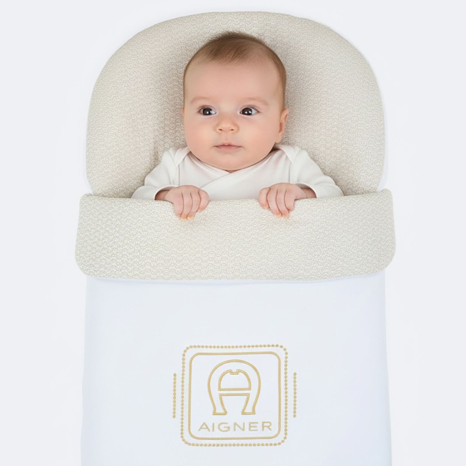 Baby Boys Blue & Gold Logo Nest, 2, hi-res