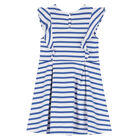 Girls Blue & White Striped Dress, 2, hi-res
