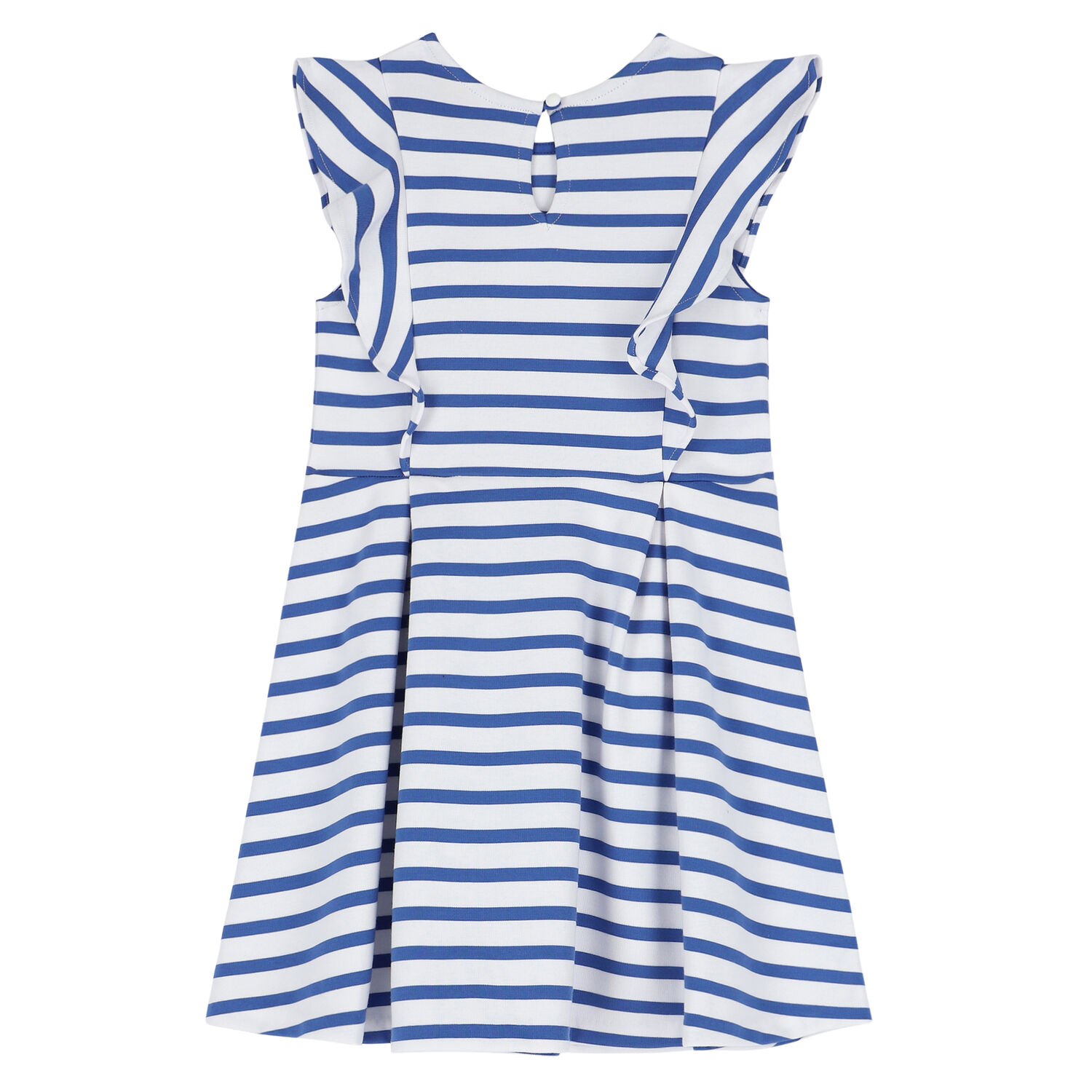 Girls Blue & White Striped Dress, 2, hi-res