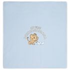 Blue & Ivory Leopard Logo Baby Blanket, 1, hi-res