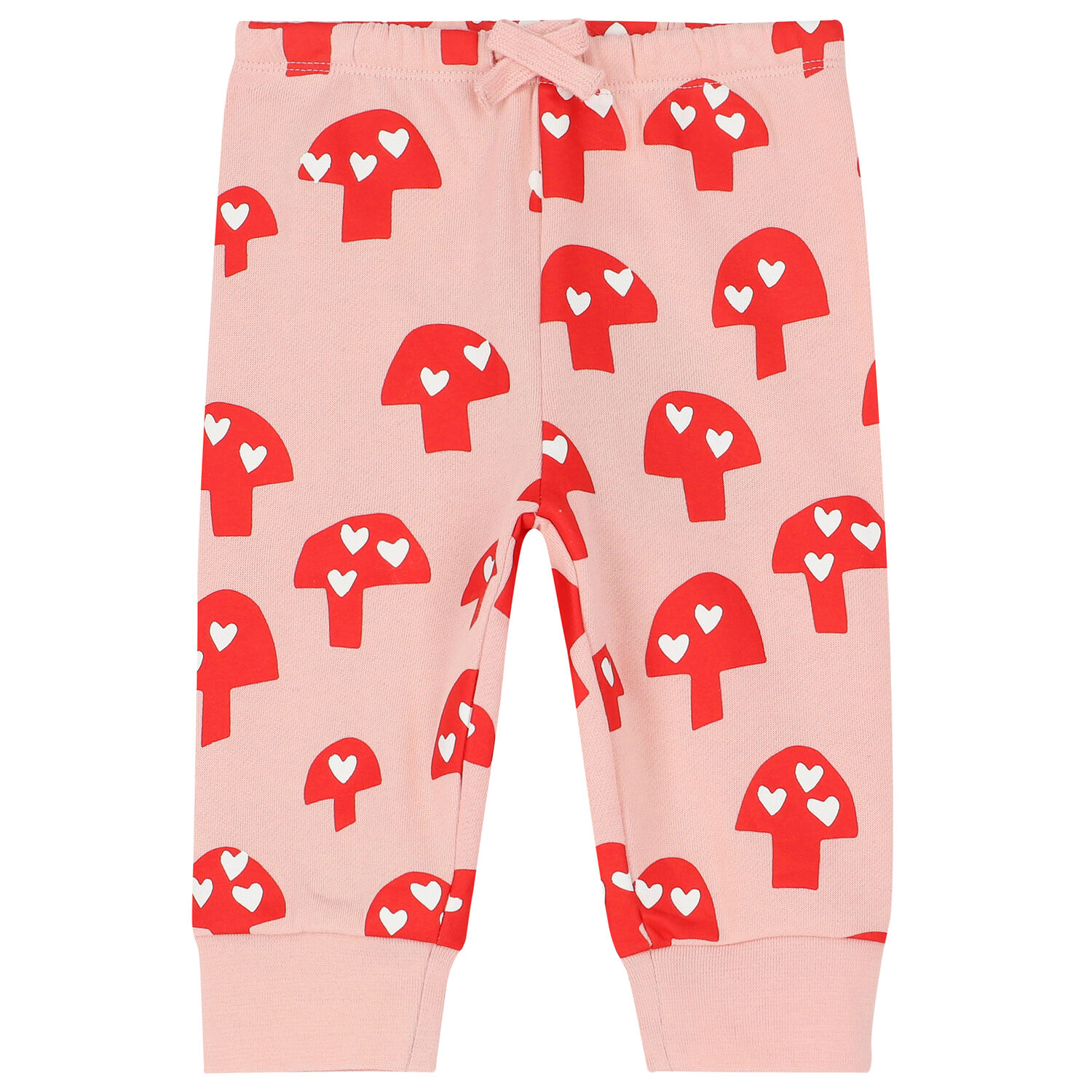 Younger Girls Pink & Red Mushroom Joggers, 1, hi-res image number null