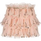 Girls Pink Sequin Ruffled Skirt, 1, hi-res