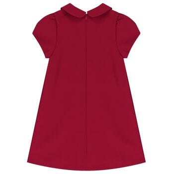 Girls Burgundy Bow Dress