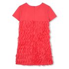 Girls Pink Logo Tulle Dress, 1, hi-res