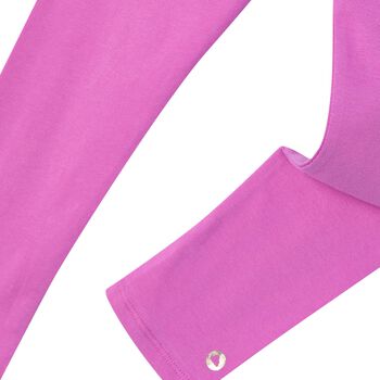 Girls Pink Cotton Leggings