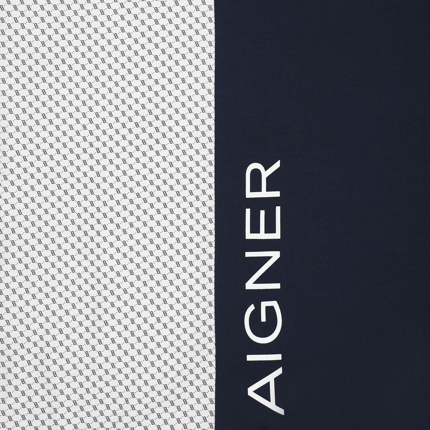 Baby Boys White & Navy Blue Logo Blanket, 2, hi-res