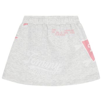 Girls Grey Logo Skirt