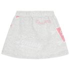 Girls Grey Logo Skirt, 1, hi-res