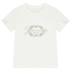 Girls White Logo T-Shirt, 1, hi-res