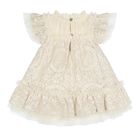 Baby Girls Beige Lace Sequin Gemma Dress, 1, hi-res