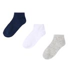 Boys Navy, White & Grey Socks (3 Pair), 1, hi-res