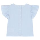 طقم تنورة بنات مخطط باللون الأزرق والأبيض, 1, hi-res