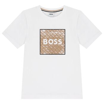 Boys White Logo T-Shirt