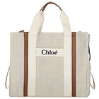  حقيبة بالشعار باللون البيج للأطفال, 1, hi-res