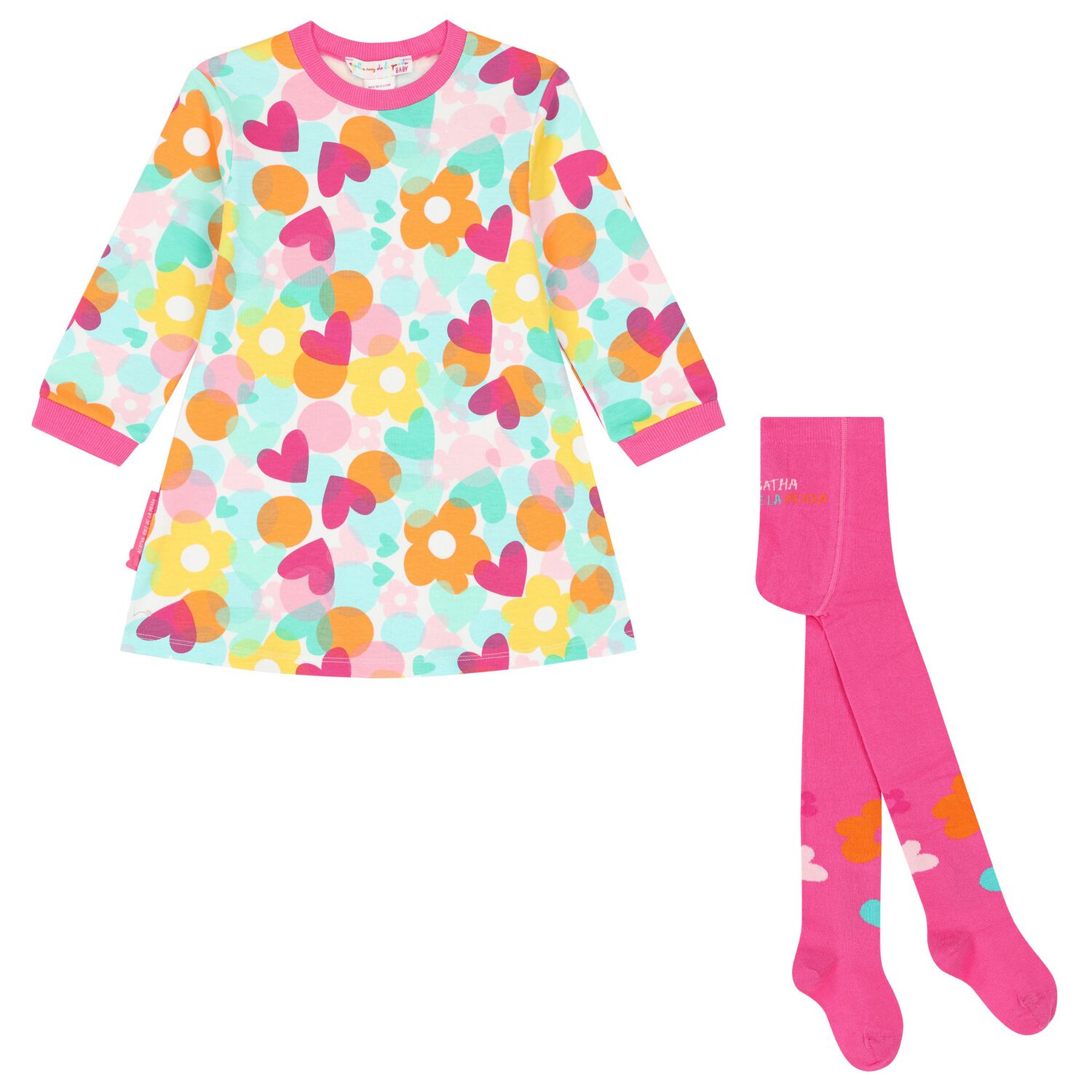 Girls Multi-Coloured Dress Set, 1, hi-res image number null