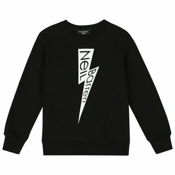 Boys Black Printed Sweatshirt