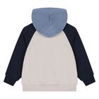 Younger Boys Beige & Blue 3 Piece Tracksuit, 2, hi-res