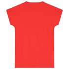 فستان بنات بالشعار بالون الاحمر, 2, hi-res