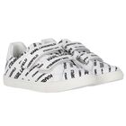 Boys White Logo Trainers, 1, hi-res