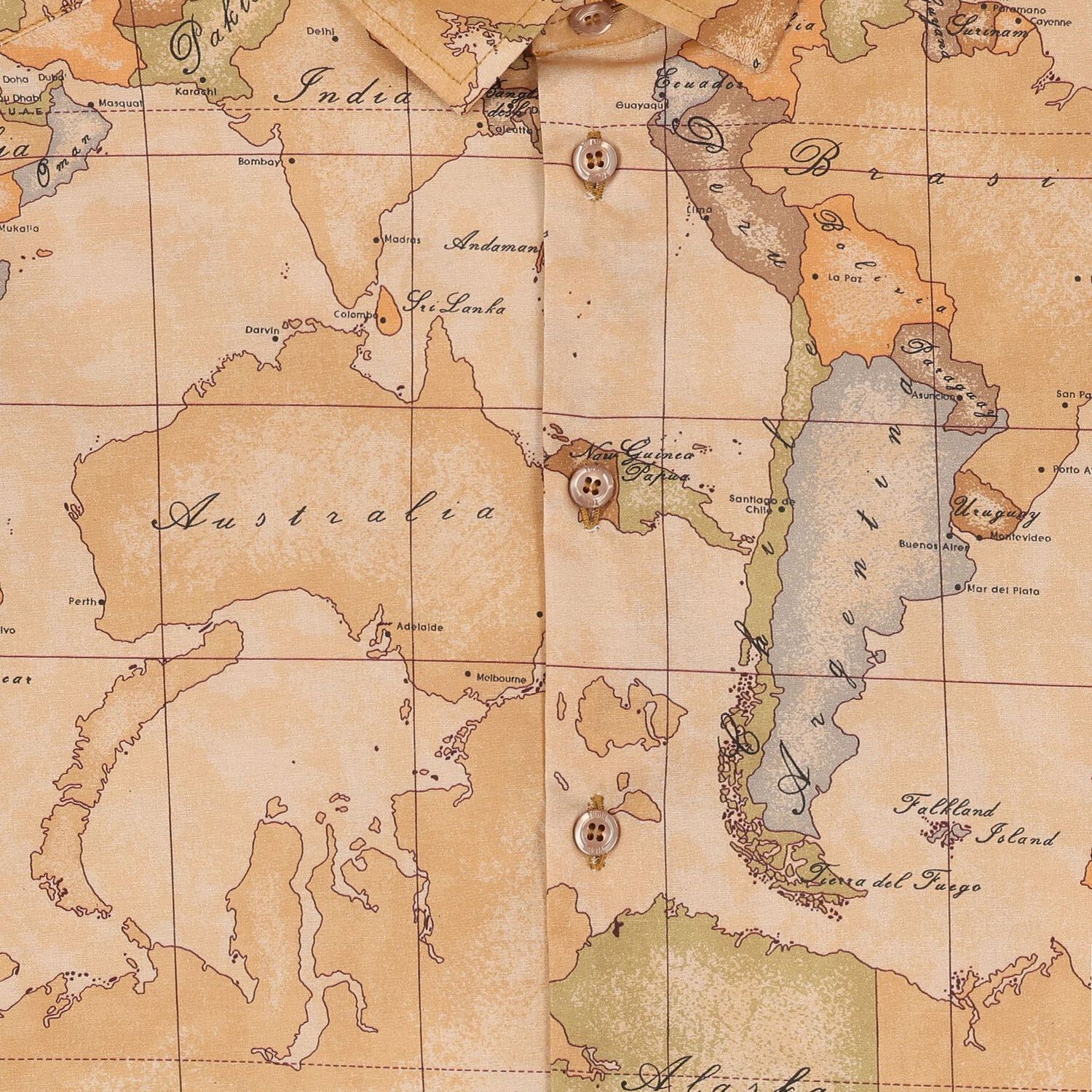 تيشيرت أولاد بطبعة خريطة باللون البيج, 1, hi-res image number null